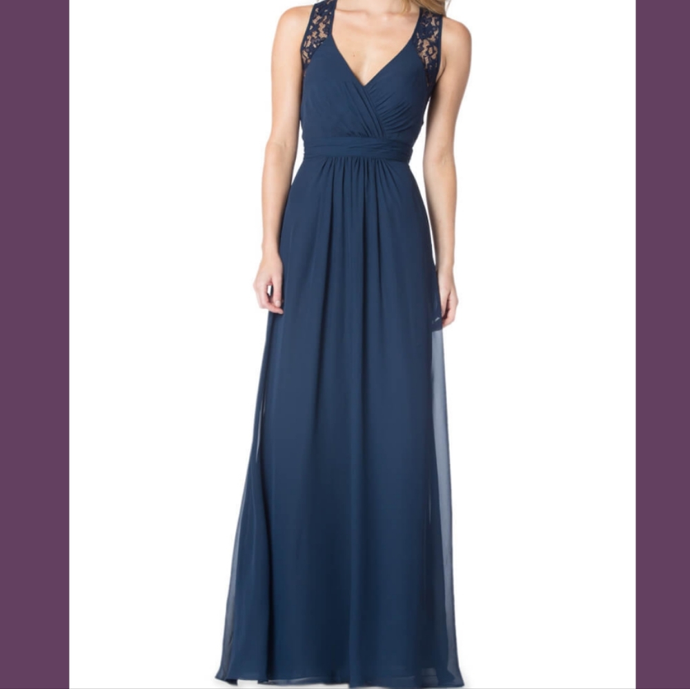 Bari Jay navy and lace dress s 14